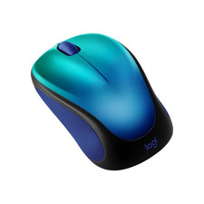 Logitech M317c Mouse - Blue Aurora: Wireless, USB-A Connection, Soft-Touch Grips picture