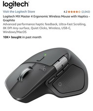 Logitech MX Master 4 Ergonomic Wireless Mouse with Haptics - Graphite picture