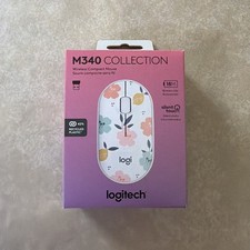 Logitech M340 Compact Ambidextrous Silent Wireless Mouse - Floral Bouquet picture