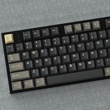 Double Shot PBT Keycap Set Minimalist Retro Brown Black Cherry MX 157 Keys picture