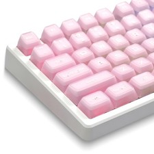 XVX 132 PCS Translucent Pink Keycaps Double Shot PBT MDA Profile MX Switches picture
