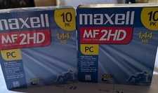 Maxwell MF 2 HD 3.5 Floppy Disks PC 1.44 MB 10PK New     (2 boxes available) picture
