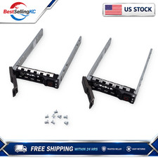 2PCS 2.5in SFF HDD Tray Caddy For Dell PowerEdge R430 R630 R730 T430 G176J Set picture