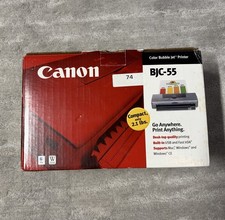 VTG Canon BJC-55 Portable Color Bubble Jet Printer Complete BC-10 Original Box picture