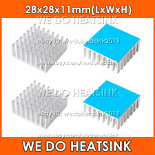 28x28x11mm Aluminum Slotted Heatsink Radiator Cooler With Thermal Pad for CPU IC picture