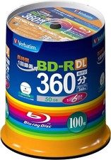 Verbatim Blank Blu-ray BD-R DL VBR260RP100SV1 50GB 1-6x 100 discs New picture