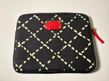 Genuine Authentic Kate Spade iPad Sleeve Case Pouch Black/White 10 1/4” by 8” picture