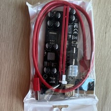 PCIe x1 to x16 Riser Adapter Card USB 3.0 Cable 6-Pin Power F201 V3 picture