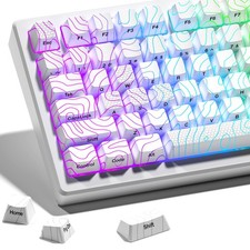 XVX Shine Through Keycaps with IMD Tech, Custom Keycaps 60 75 100 Percent, Wh... picture