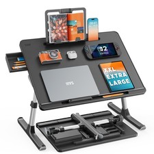 Laptop Lap Desk Bed Table Adjustable Foldable Black picture