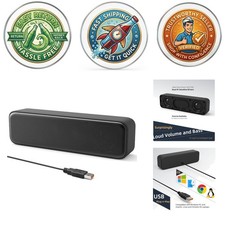 Upgraded USB Computer Speakers - Plug-n-Play Stereo Sound for Laptops & PCs picture