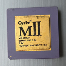 Vintage Cyrix MII-300GP CPU Socket7 Gold Top Ceramic Processor Retro Collectibl picture