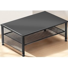 ECOLOVI 2-Tier Computer Monitor Stand Riser, Desk Organizer for 2-tier, Black picture