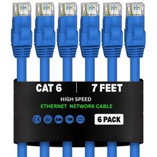Cat6 UTP 100% Pure Copper Patch Cord, 0.5-150 FEET Ethernet LAN Cable Fluke Test picture