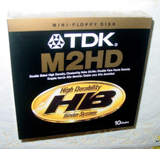 TDK Mini Floppy Disks M2HD High Density Double Sided Lot Of 10 Sealed USA NOS picture