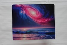 Bright Space night Mouse Pad | Ocean | Handmade | Non-Slip | NEW 8.5x7.1in picture