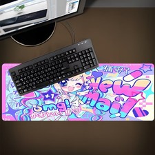 A Vibrant And Cute Cartoon-Style Mouse Pad Made of Rubber, Featuring a Non-Sli picture
