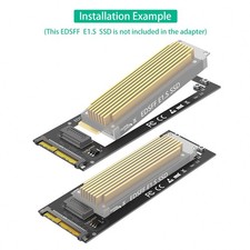 U.2 SFF-8639 to NVMe Ruler 1U GEN-Z EDSFF Short SSD E1.S Carrier Adapter NVMe picture