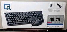 2x QR-70 USB Wired Keyboard 10 Key & Optical Mouse Bundle - New picture