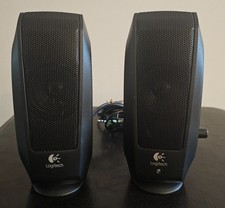 Logitech S-120 Black Desktop Computer Stereo Speakers M/N: S-00026 picture