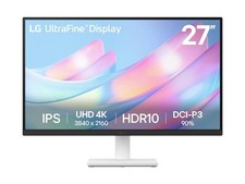 LG UltraFine 27 inch UHD 4K 60Hz IPS HDR10 White Computer Monitor with Height picture