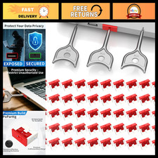 50-Pack USB Port Lock with 3 Keys, Metal Blocker for PC/Laptop, Anti-Theft Cover picture