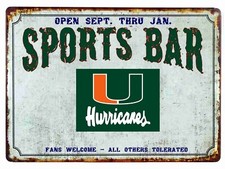 Miami Hurricanes Sports Fans Welcome Mouse Pad Tin Sign Art On Mousepad picture