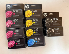 HP 936 Genuine/Original InkCartridges 10 lot Black Cyan Magenta Yellow EXP.2027 picture
