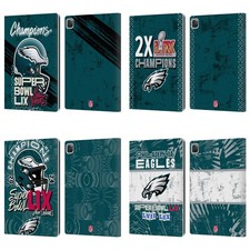 OFFICIAL NFL 2025 SUPER BOWL LIX CHAMPIONS LEATHER BOOK CASE FOR APPLE iPAD picture