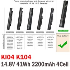 LOT KI04 Battery For HP Pavilion 14/15/17-AB000 HSTNN-LB6S 800049-001 14.8V 41Wh picture