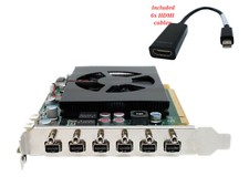 Dell Matrox C680-E4GBF 4GB PCIE 6x mini DP DW5DN 0DW5DN 6 Display Video Support picture