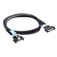 SlimSAS SFF-8654 MCIO 8I (74P) to 4x SATA PCIe 5.0 Server Data Cable. picture
