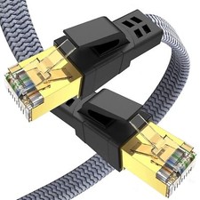 Cat8 Ethernet Cable Braided 6FT-35FT Heavy Duty Super Speed 40Gbps/2000Mhz RJ45 picture