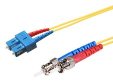 Monoprice Single-Mode Fiber Optic Cable - SC-ST UL 3mm 9/125 OFNR Duplex 50m picture