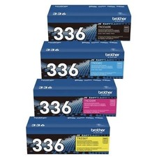 Brother TN336 High Yield Toner Set Black Cyan Magenta Yellow New, Sealed Box picture