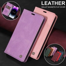 Luxury Leather Magnetic Card Wallet Cover Case For 16 15 14 13 12 11 Pro Max SE picture