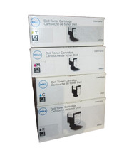 LOT OF 4 GENUINE DELL 9DJ63/9MKKY/KT71F/{W3GR6 OPEN BOX} (S5840) TONER CARTRIDGE picture