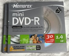 Memorex Mini DVD-R 4X 1.4 GB 30 Min Recordable NEW SEALED  Lot Of 2 picture