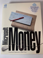 1991 Microsoft Money Sealed Big Box PC Software – Vintage 90s Windows Floppy picture