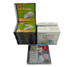 LOT Of 42 Memorex & Staples CD-R Cd RW Discs Color New Blank 9766 picture