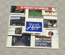 Rare Microsoft Home 1993 CD Sampler Classic PC Windows DOS Sealed 35 Programs picture