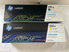 *NEW* OEM HP TONERS CF401X-CYAN, CF402x-YELLOW (LOT OF 2) 201X M252,M277 picture