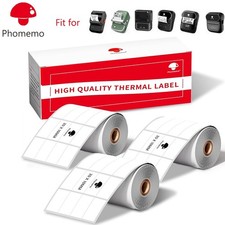 3 Rolls 20x10mm Sticker Label Self-Adhesive Thermal Paper for Phomemo M110 M220 picture