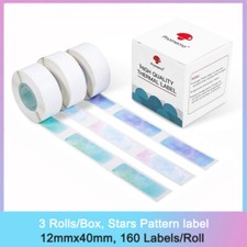 Phomemo D30 Sticker Paper 12×40mm Starry Night Self-Adhesive Thermal Label picture