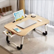 Folding Mini Table, Bed Tray Cup Holder Type Laptop Desk, Sitting Table picture