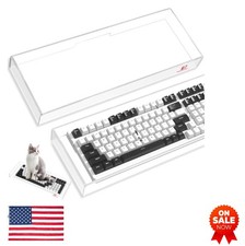 Acrylic Keyboard Cover Transparent 17.4 x 6.5 Inch Dust Proof Water Resistant picture
