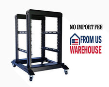 NEW 15U 4 Post Open Frame Racks 19'' Server/Audio Steel Rack 24'' Deep picture