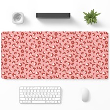 Niniubye Pink Leopard Desk Mat 32