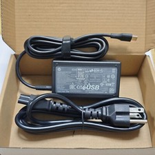 Genuine OEM 65W USB C Type C AC Adapter Charger HP EliteBook x360 830 840 850 G5 picture