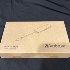 Verbatim 9-in-1 USB C Hub Adapter w/ 4K HDMI, USB 3.0/C, SD/3.5mm Audio 100W picture